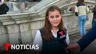 El mensaje sobre Isabel de una niña en Londres | Noticias Telemundo