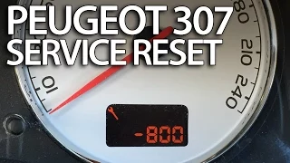 Peugeot 307 reset service spanner reminder (maintenance inspection)
