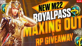 MAXING OUT NEW M22 ROYAL PASS & RP GIVEAWAY #DstroyrIsLive  #indiakiheartbeat 🔴