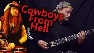 Играем правильно рифф Cowboys From Hell -Pantera! Подробный разбор