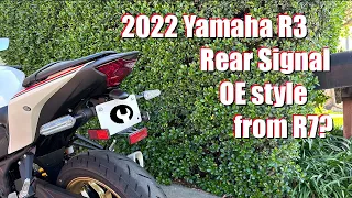 2022 Yamaha R3 Rear signal upgrade from oem R7 Install and overview