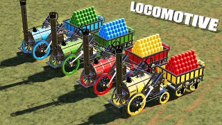 LAND OF MINI! LOCOMOTIVE LOADERS and ULTRA SMALL HAY BALING! COLORFUL HOBBY FARM! |FS19