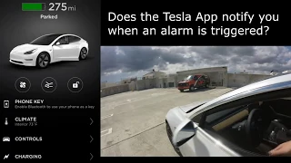 Does the Tesla App notify you when your alarm is triggered?