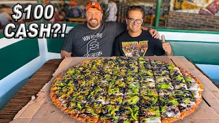 Toughest Team Pizza Challenge I've Ever Tried!! BallPark's 28-Inch XL California Pizza Challenge!!