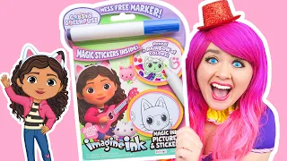 Coloring Gabby's Dollhouse Magic Reveal Ink Coloring Book | Imagine Ink Marker