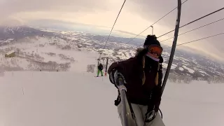 Scary Chair Lift at Niseko Japan!