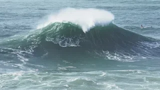 BIG DAY,  60+ Foot Waves hit Nazare - RAW FOOTAGE