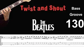TWIST AND SHOUT (Beatles) How to Play Bass Groove Cover with Score & Tab Lesson