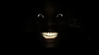 Black man smiles laugh in dark ⚠️Scary⚠️