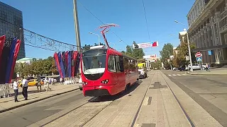 Новый донецкий трамвай проходит обкатку на первом маршруте