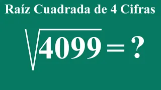 Cómo hacer una raIz cuadrada de 4 cifras