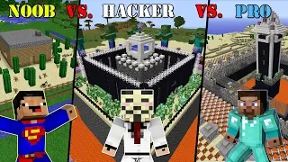 Minecraft NOOB vs. HACKER vs. PRO: SECURE BASE CHALLENGE in Minecraft