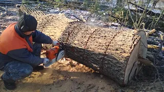 Бензопила Stihl ms 660 в работе