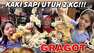 MAKAN GRAGOT KAKI SAPI UTUH RAKSASA BERAT 2 KG KENYAL GURIH !!