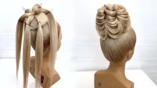 Wedding hairstyle.Beautiful hairstyles step by step