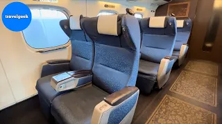 Trying Japan's Bullet Train Compartment First Class from Hiroshima to Osaka | SAKURA