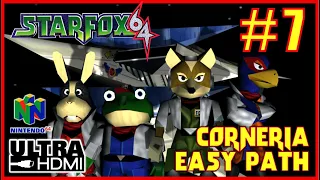 STARFOX 64 [UltraHDMI N64] Walkthrough Part 7 - CONERIA EASY ROUTE 100% Walkthrough -No Commentary