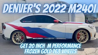 Denver's 2022 M240i Gets Frozen Gold 20 inch M Performance 763 Wheels