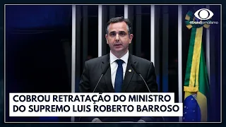 Fala polêmica: Pacheco cobra retratação de Barroso | Jornal da Band