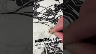 Alum & faculty member Yuko Shimizu shows us her how she erases ink line mistakes. #yukoshimizu #Art