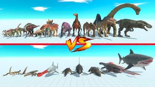 Aquatics + Reptiles vs Dinosaurs - Animal Revolt Battle Simulator