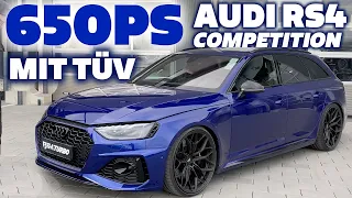 650PS Audi RS4 COMPETITION | Mit TÜV Zulassung | Leistungssteigerung, Downpipes, Abgasanlage, Felgen