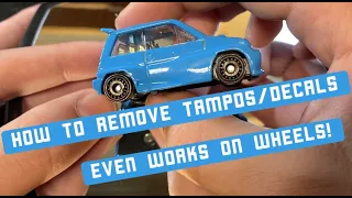 How to Remove Tampos/Decals on Die-Cast Cars