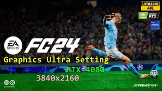 EA Sports FC 24 PC Gameplay Manchester United VS PSG Graphics Setting Ultra - I9 13900K/RTX 4080/4K