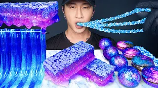 ASMR GALAXY HONEYCOMB, JELLY NOODLES, GALAXY PLANET GUMMY, MACARONS, NERDS ROPE MUKBANG 먹방