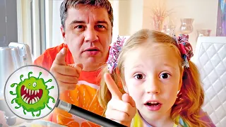 Nastya and Papa shows how important it is to Wash your Hands