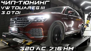 Чип-тюнинг VW Touareg 3.0 TDI (III) - Stage 1 с замерами на мощностном стенде в Reborn Technologies.