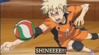 Nishinoya rolling thunder but with bakugou screams