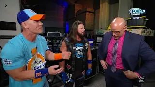 John Cena & AJ Styles exigen una Lucha en Backstage - WWE SmackDown Español Latino: 22/09/2023
