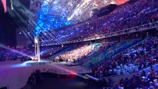 Гимн России на закрытии Олимпиады в Сочи. Anthem of Russia, Sochi 2014