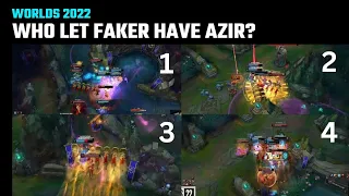 Don't let Faker have Azir - Faker’s 4 perfect Azir Ult | T1 vs JDG | Worlds 2022 Semifinals