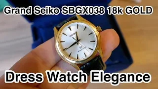 LIVE - Grand Seiko SBGX038 18k Gold Dress Watch Elegance