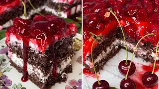 New sour cherries 🍒 summer cake that will melt in your mouth. Everyone is looking for this recipe .