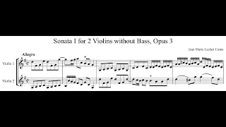 6 Sonatas for 2 Violins Op.3 By Jean-Marie Leclair (with Score)