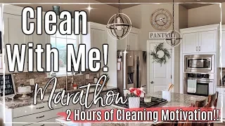 SUMMER CLEAN WITH ME MARATHON :: 2 HOURS OF SPEED CLEANING MOTIVATION :: MESSY HOUSE TRANSFORMATION