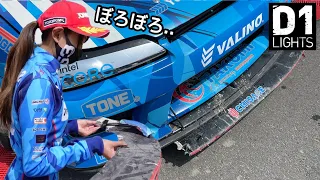 Machine was damaged from the opening Rd【 D1LIGHTS 2022 Tsukurumacircuit SayakaShimoda Documentary 】