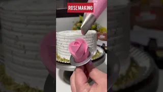 Rose making with whipped cream