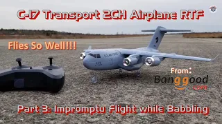 C-17 Transport Aircraft 2CH 373mm Wingspan EPP RTF from Banggood - Part 3: Impromptu Flight