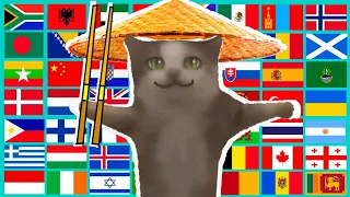 Happy Cat in different languages meme lemon mix