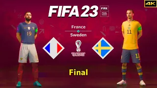 FIFA 23 - FRANCE vs. SWEDEN - FIFA World Cup Final - Benzema vs. Ibrahimović - PS5™ [4K]