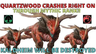 Gruul Trample Deck: Quartzwood Crasher and Embercleave DESTROY Kaldheim Standard! (Mythic Rank)