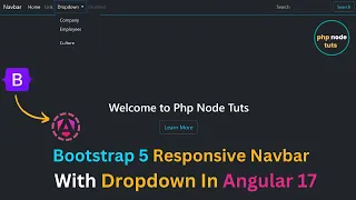 ⚡Add Bootstrap 5 Responsive Navbar with Dropdown in Angular 17 |Bootstrap Navbar in Angular 17