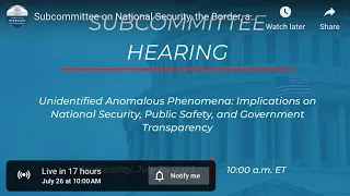 July 26th UAP Hearings LIVE With Commentary