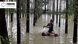 Thousands are stranded after floods in Bangladesh