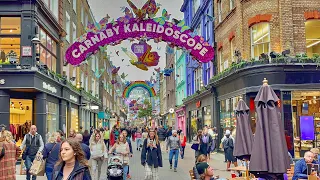 London Christmas Walk Carnaby, Regent, Oxford Street | London Christmas Lights - Nov 2021 [4K HDR]