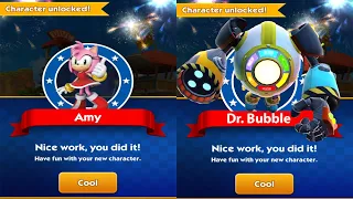 Sonic Prime Dash - Amy the Rose New Character Unlocked vs New Boss Dr. Bubble New New Yoke City Zone